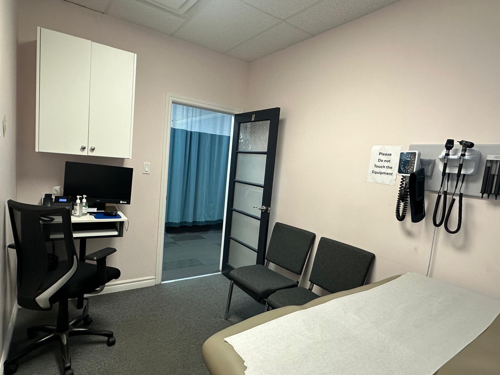Comfortable consultation and examination room