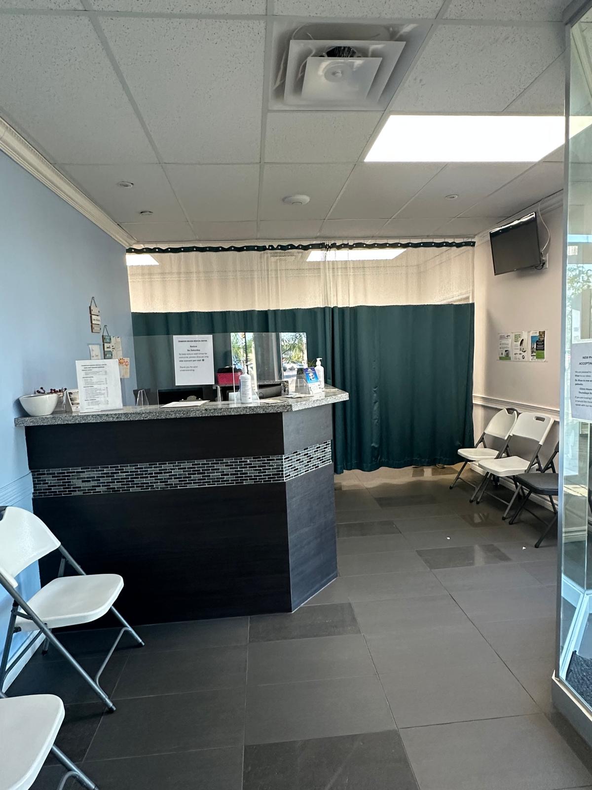 Welcoming front reception desk and waiting area
